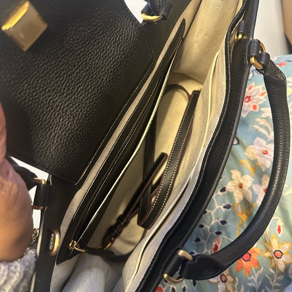 Tory Burch Black Leather Satchel - Picture 2 of 4